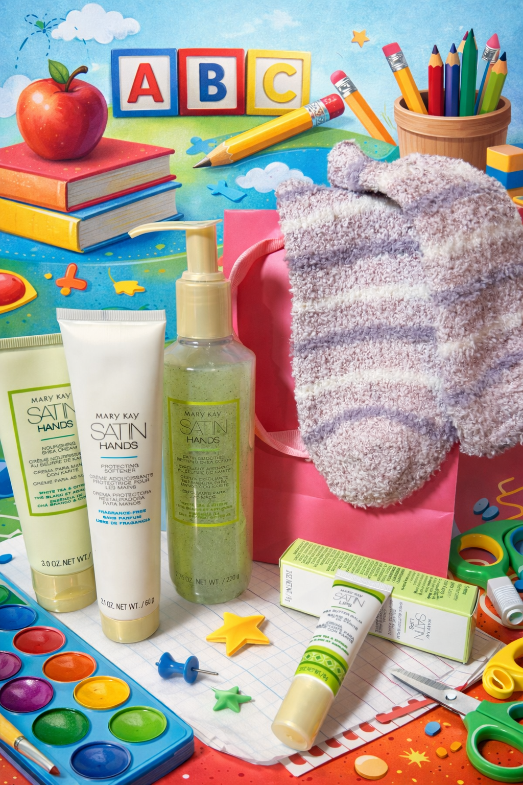 A-01 PamRoc Inspired | Satin Hands & Cozy Toes Gift Bag