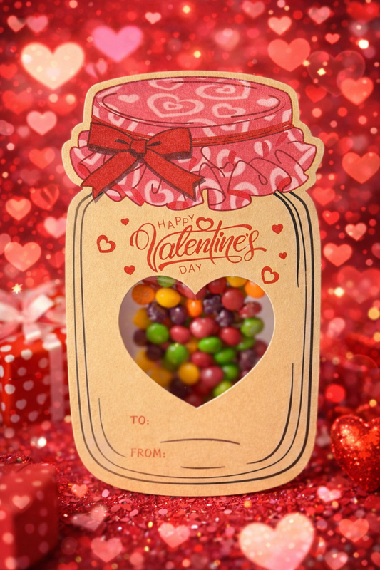 Kids’ Valentine Candy Cards — Pre-Assembled Classroom Treats