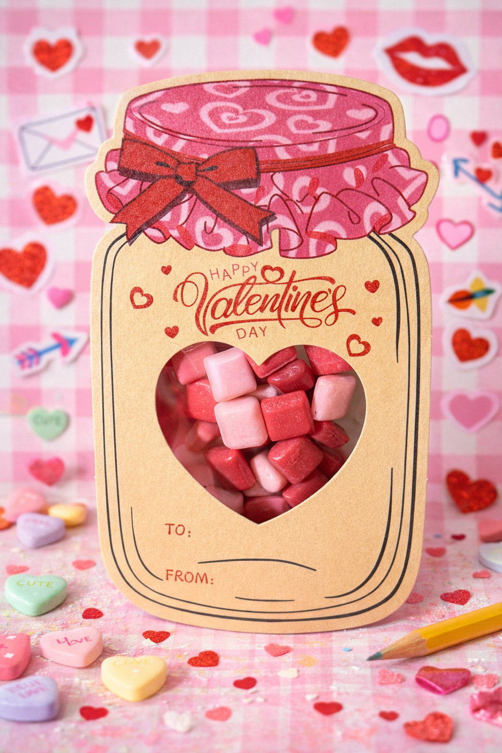 Kids’ Valentine Candy Cards — Pre-Assembled Classroom Treats